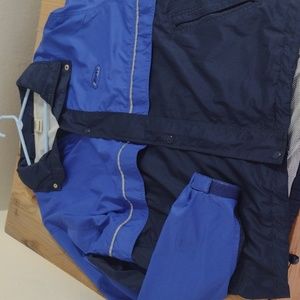 Brooks Vintage Blue Lightweight Full Zip Windbreaker Jacket Size XL